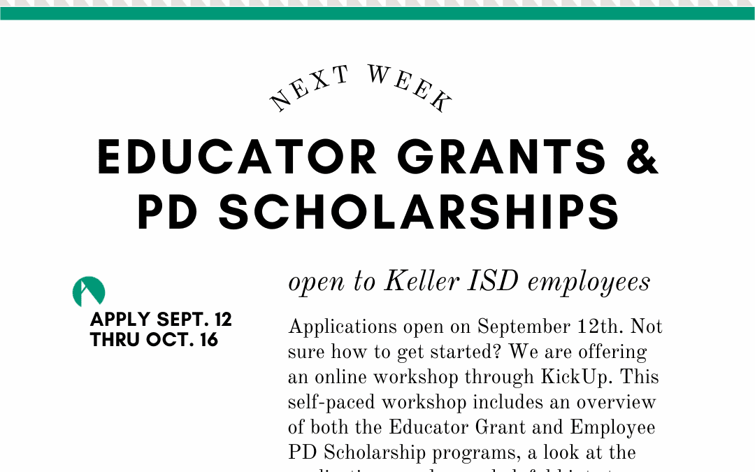 Apply for an Educator Grant and PD Scholarship